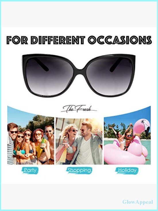 Oversized Cat Eye Polarized Sunglasses UV Protection Women